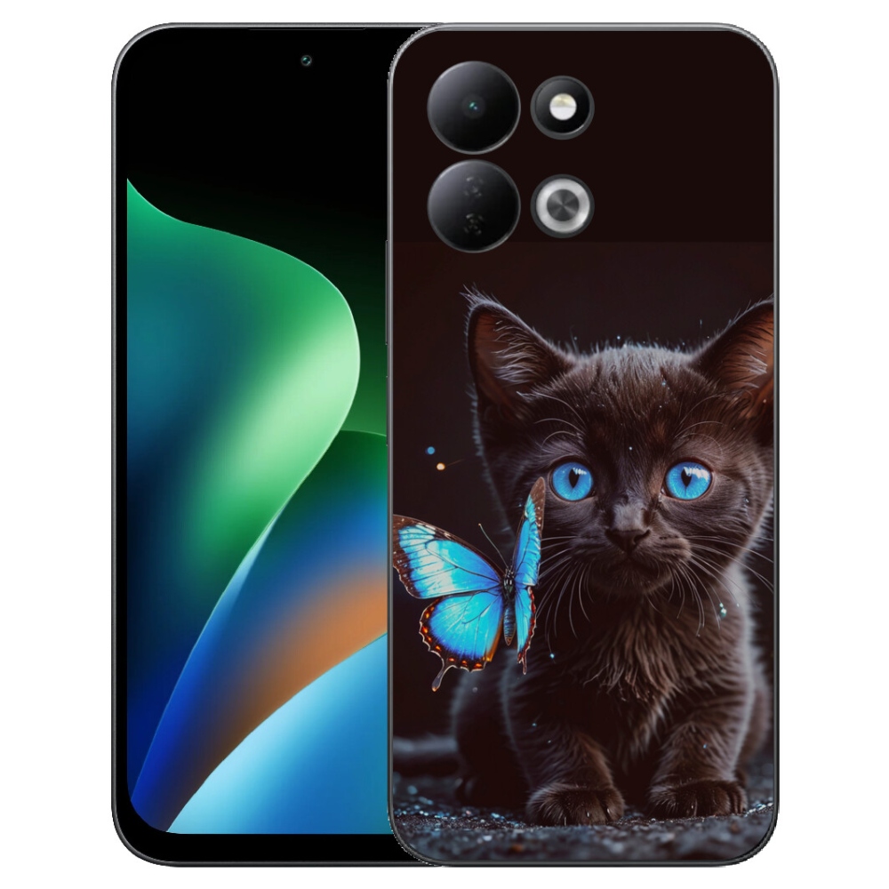 Gelový kryt mmCase na Xiaomi Redmi 17 4G/5G - černé kotě 3