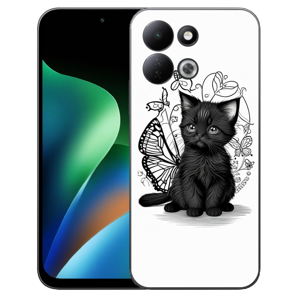 Gelový kryt mmCase na Xiaomi Redmi 17 4G/5G - černé kotě