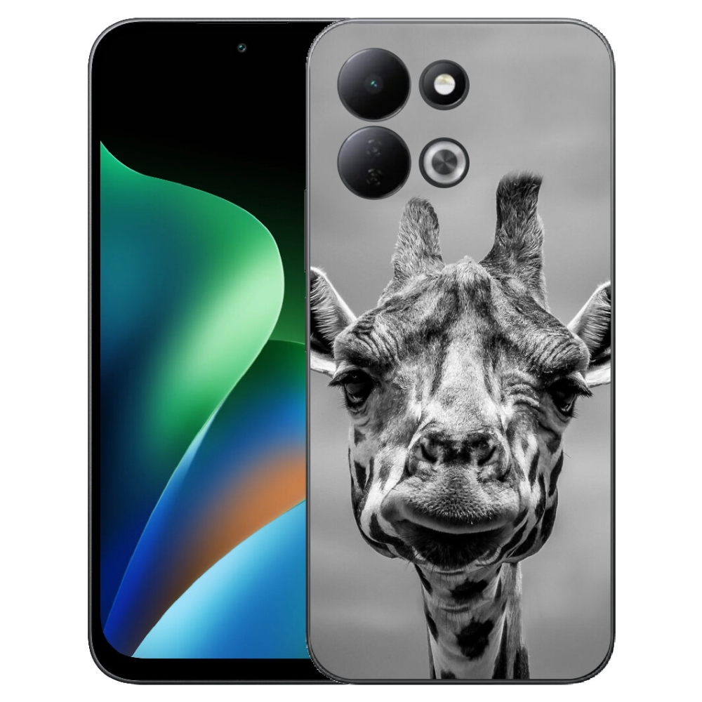Gelový kryt mmCase na Xiaomi Redmi 17 4G/5G - černobílá žirafa
