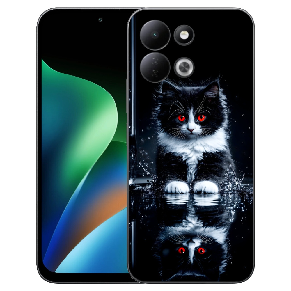 Gelový kryt mmCase na Xiaomi Redmi 17 4G/5G - černobílé kotě