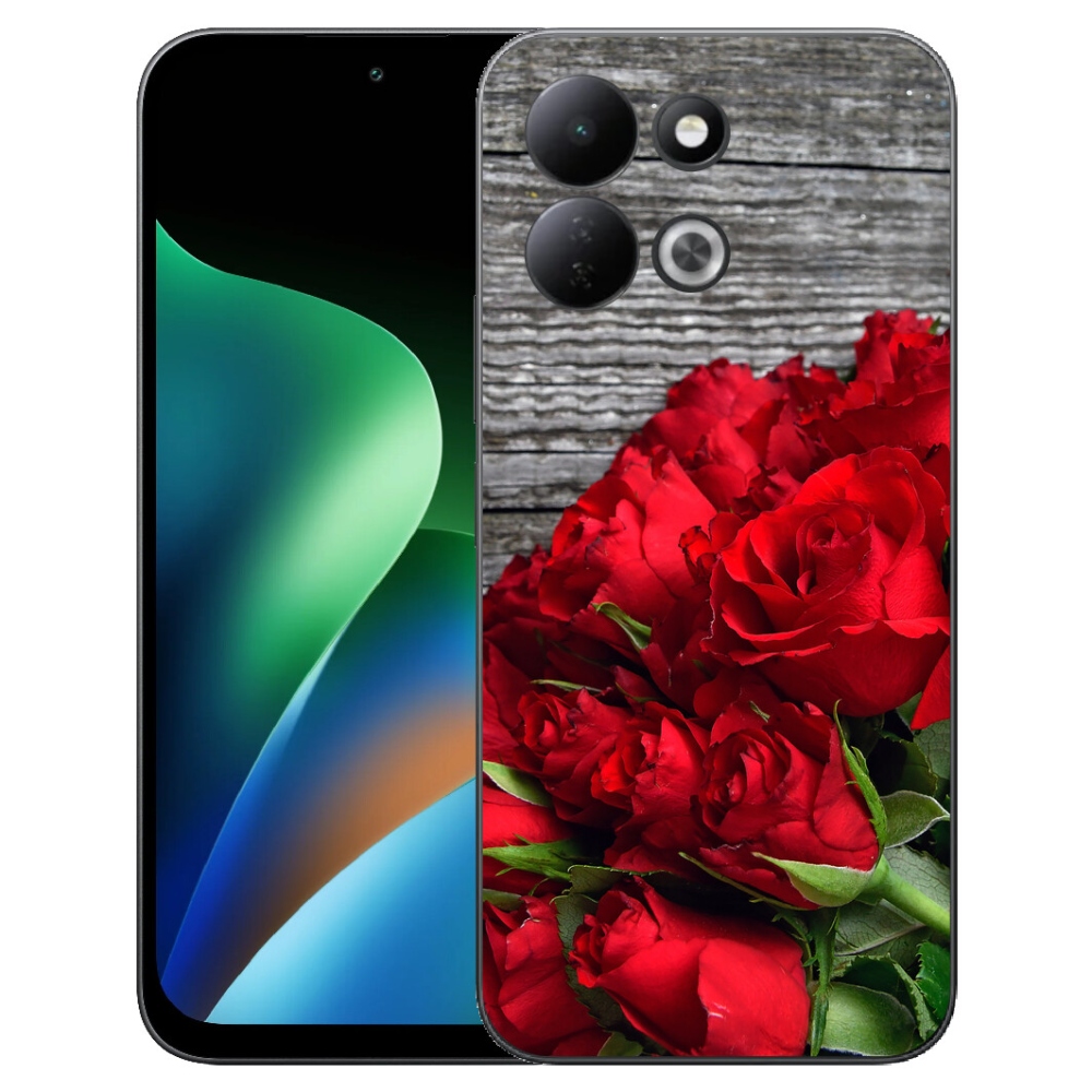 Gelový kryt mmCase na Xiaomi Redmi 17 4G/5G - červené růže