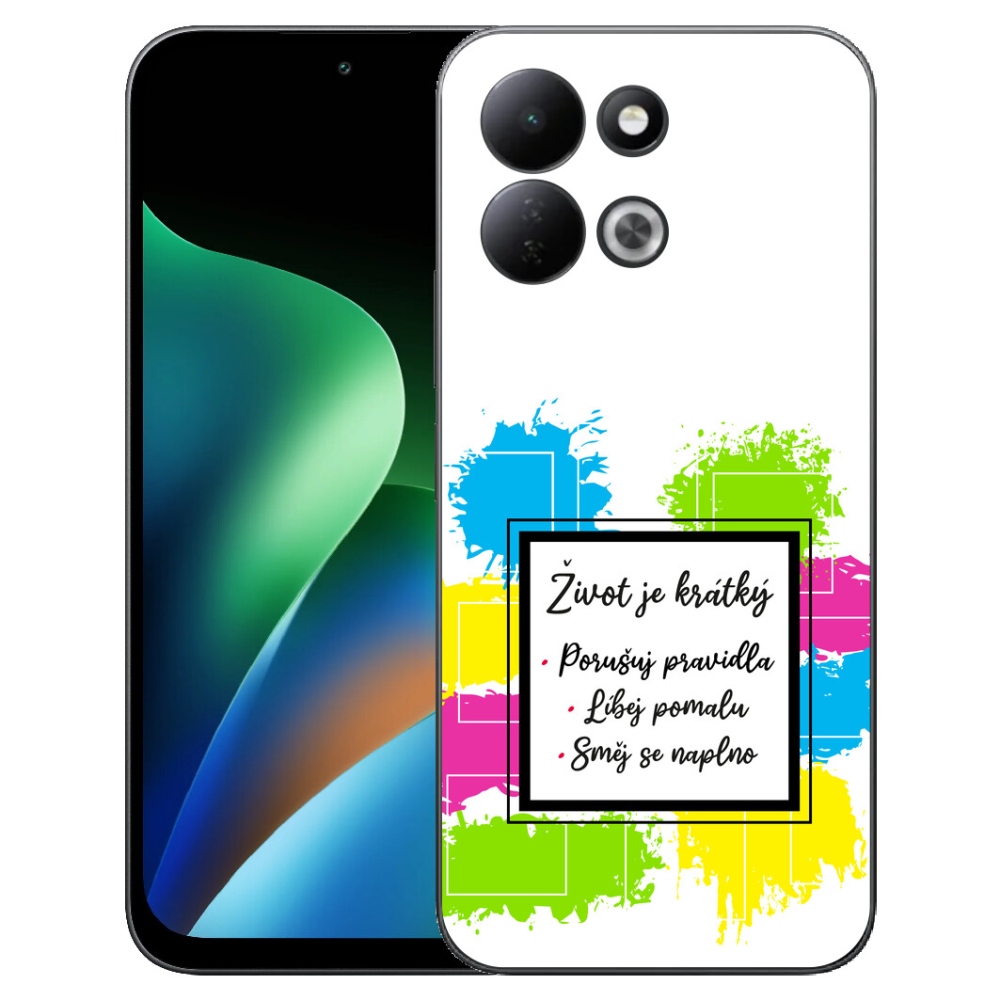 Gelový kryt mmCase na Xiaomi Redmi 17 4G/5G - citát 5 bílé pozadí