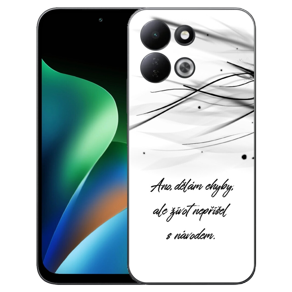 Gelový kryt mmCase na Xiaomi Redmi 17 4G/5G - citát bílé pozadí
