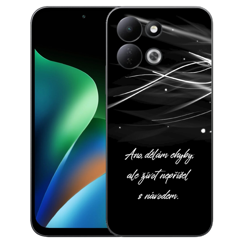Gelový kryt mmCase na Xiaomi Redmi 17 4G/5G - citát černé pozadí