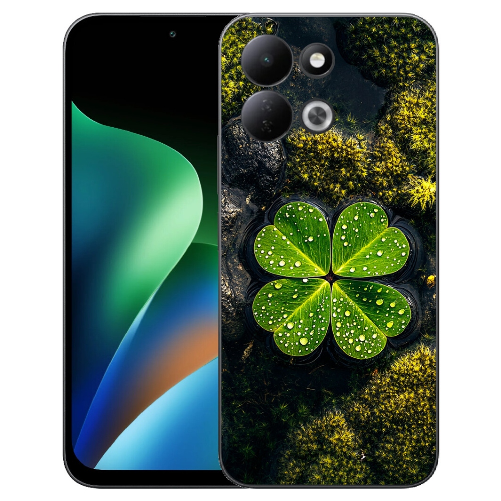 Gelový kryt mmCase na Xiaomi Redmi 17 4G/5G - čtyřlístek