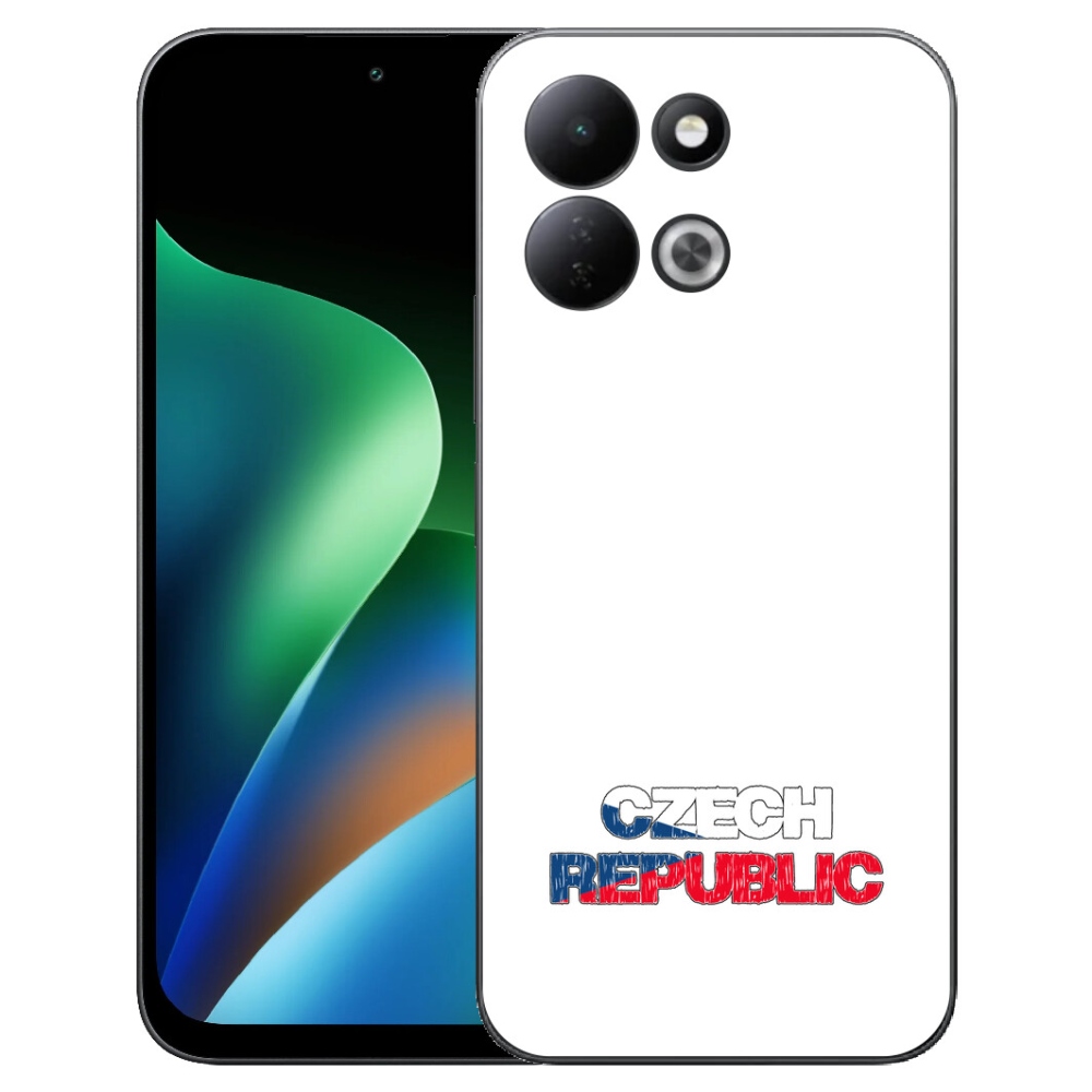 Gelový kryt mmCase na Xiaomi Redmi 17 4G/5G - Czech Republic bílé pozadí