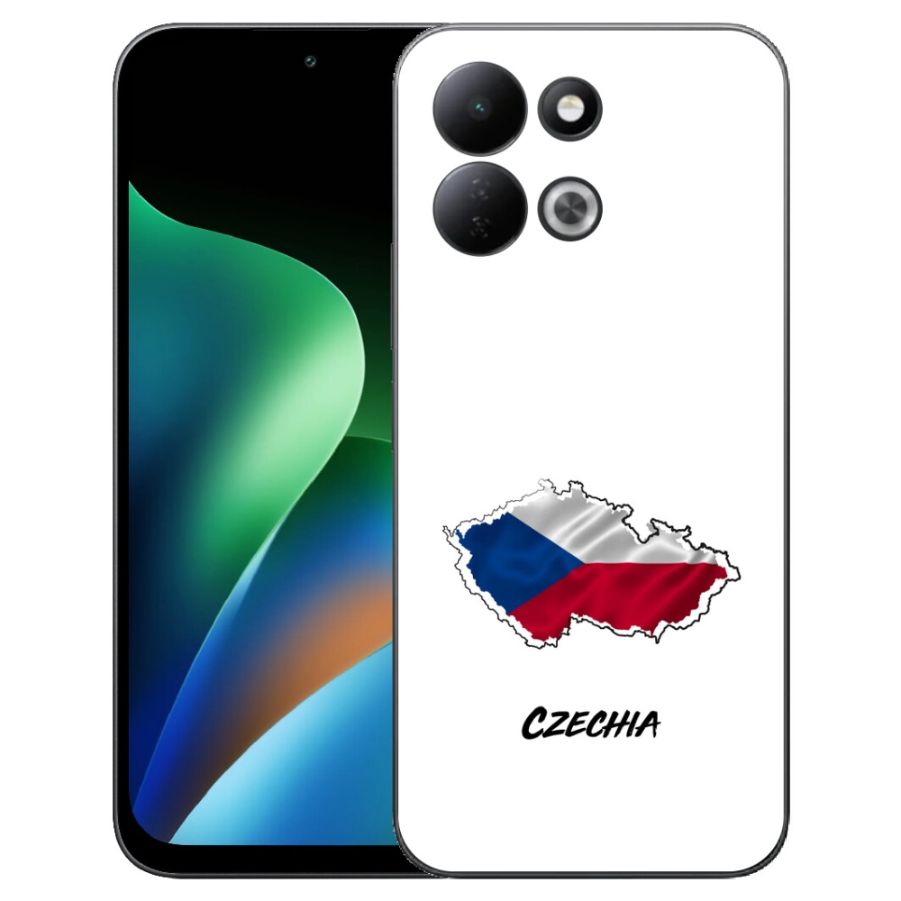 Gelový kryt mmCase na Xiaomi Redmi 17 4G/5G - Czechia bílé pozadí