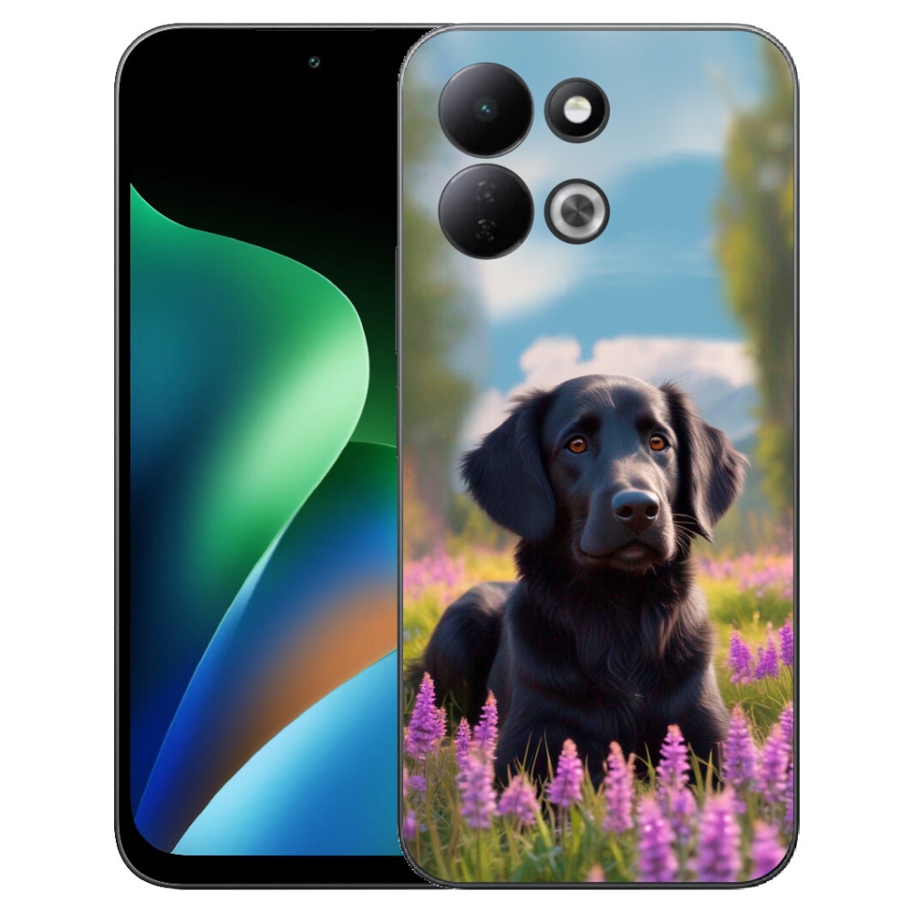 Gelový kryt mmCase na Xiaomi Redmi 17 4G/5G - elegantní černý retrívr