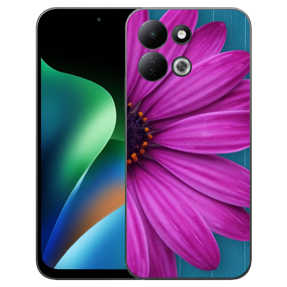 Gelový kryt mmCase na Xiaomi Redmi 17 4G/5G - fialová kopretina