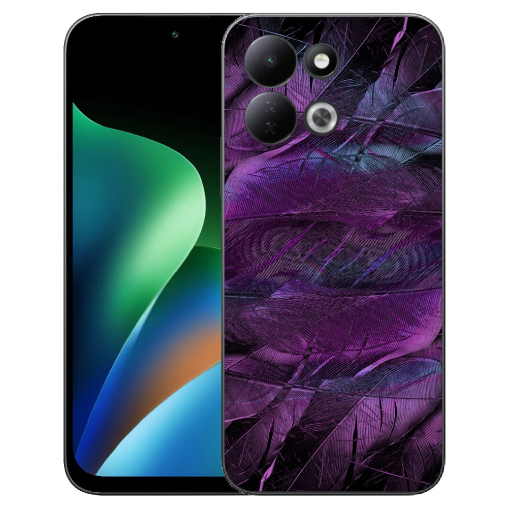 Gelový kryt mmCase na Xiaomi Redmi 17 4G/5G - fialová pírka