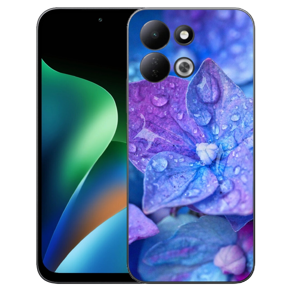 Gelový kryt mmCase na Xiaomi Redmi 17 4G/5G - fialový květ