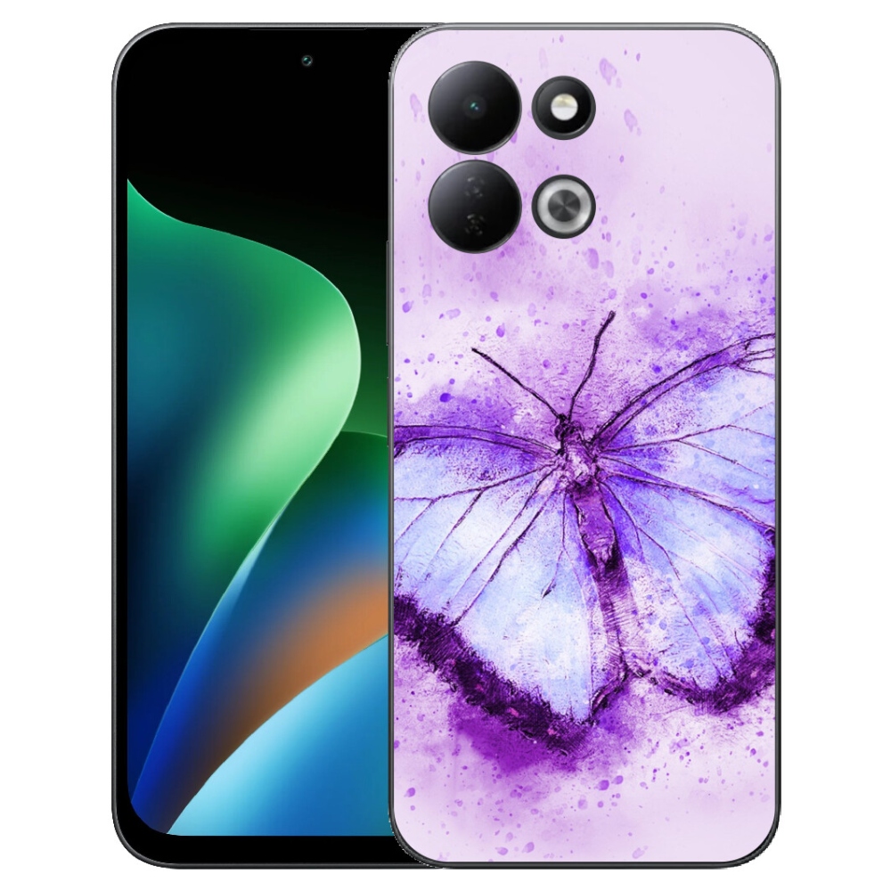 Gelový kryt mmCase na Xiaomi Redmi 17 4G/5G - fialový motýl