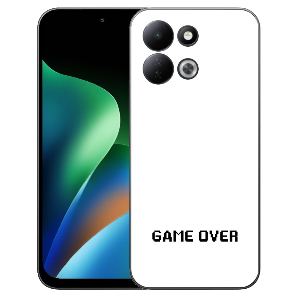 Gelový kryt mmCase na Xiaomi Redmi 17 4G/5G - game over bílé pozadí