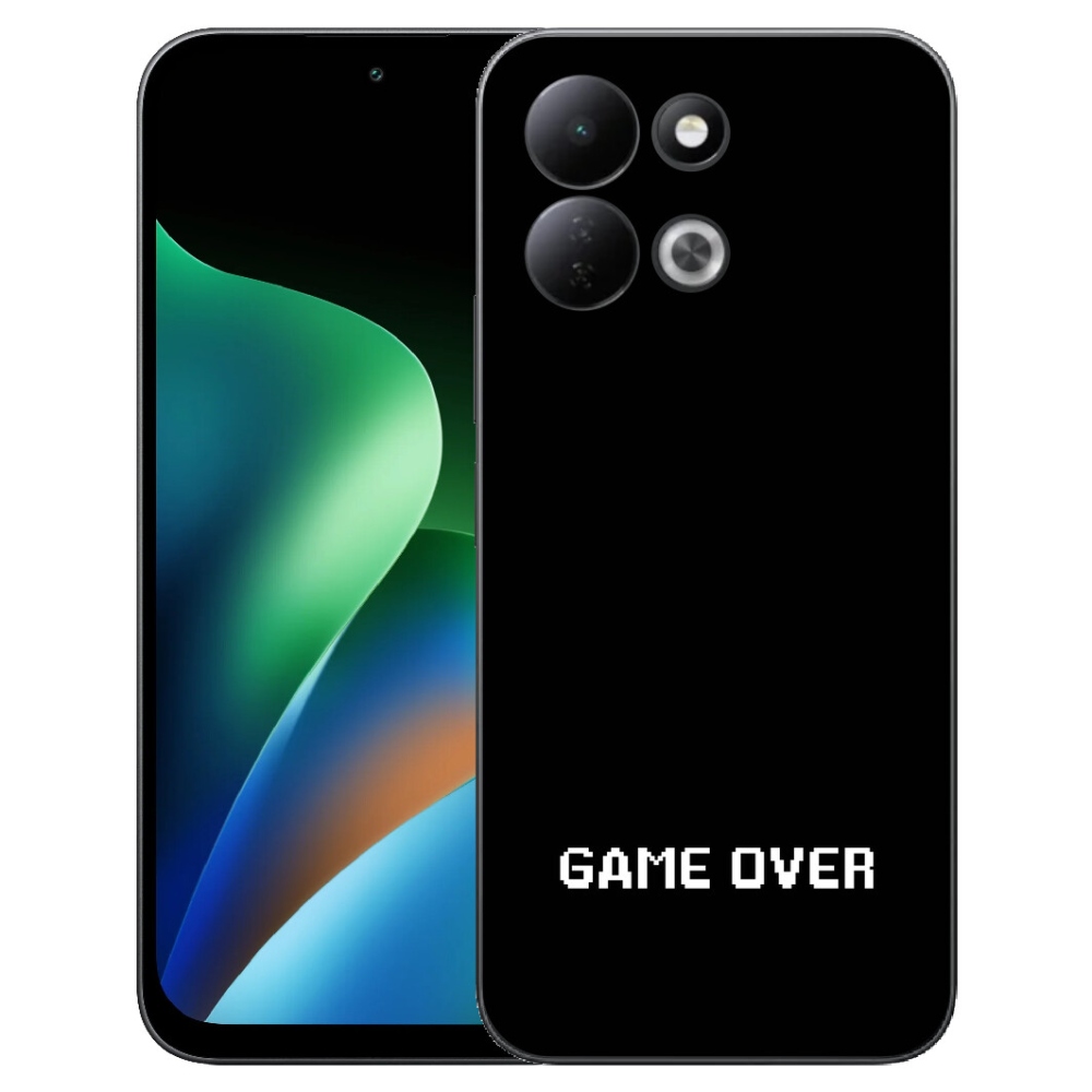Gelový kryt mmCase na Xiaomi Redmi 17 4G/5G - game over černé pozadí