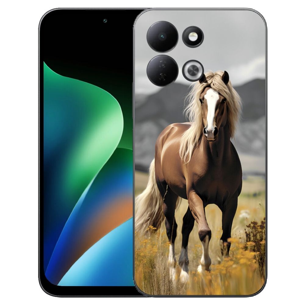 Gelový kryt mmCase na Xiaomi Redmi 17 4G/5G - hnědý kůň 1