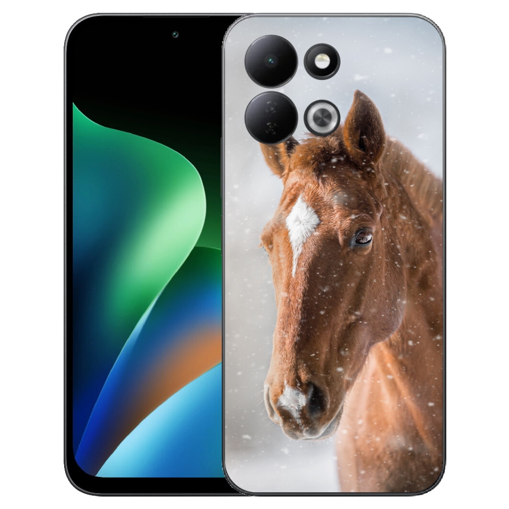 Gelový kryt mmCase na Xiaomi Redmi 17 4G/5G - hnědý kůň 2