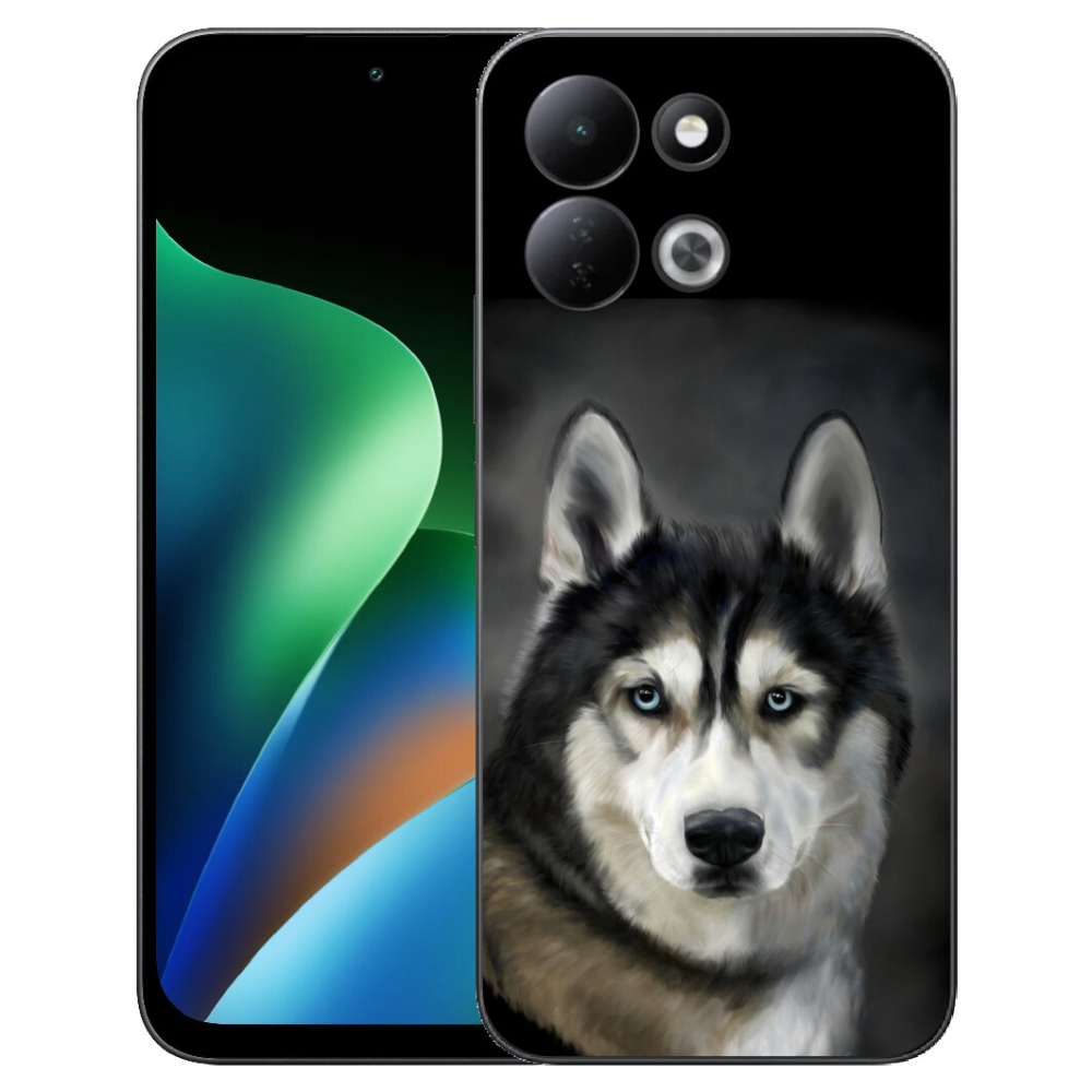 Gelový kryt mmCase na Xiaomi Redmi 17 4G/5G - husky