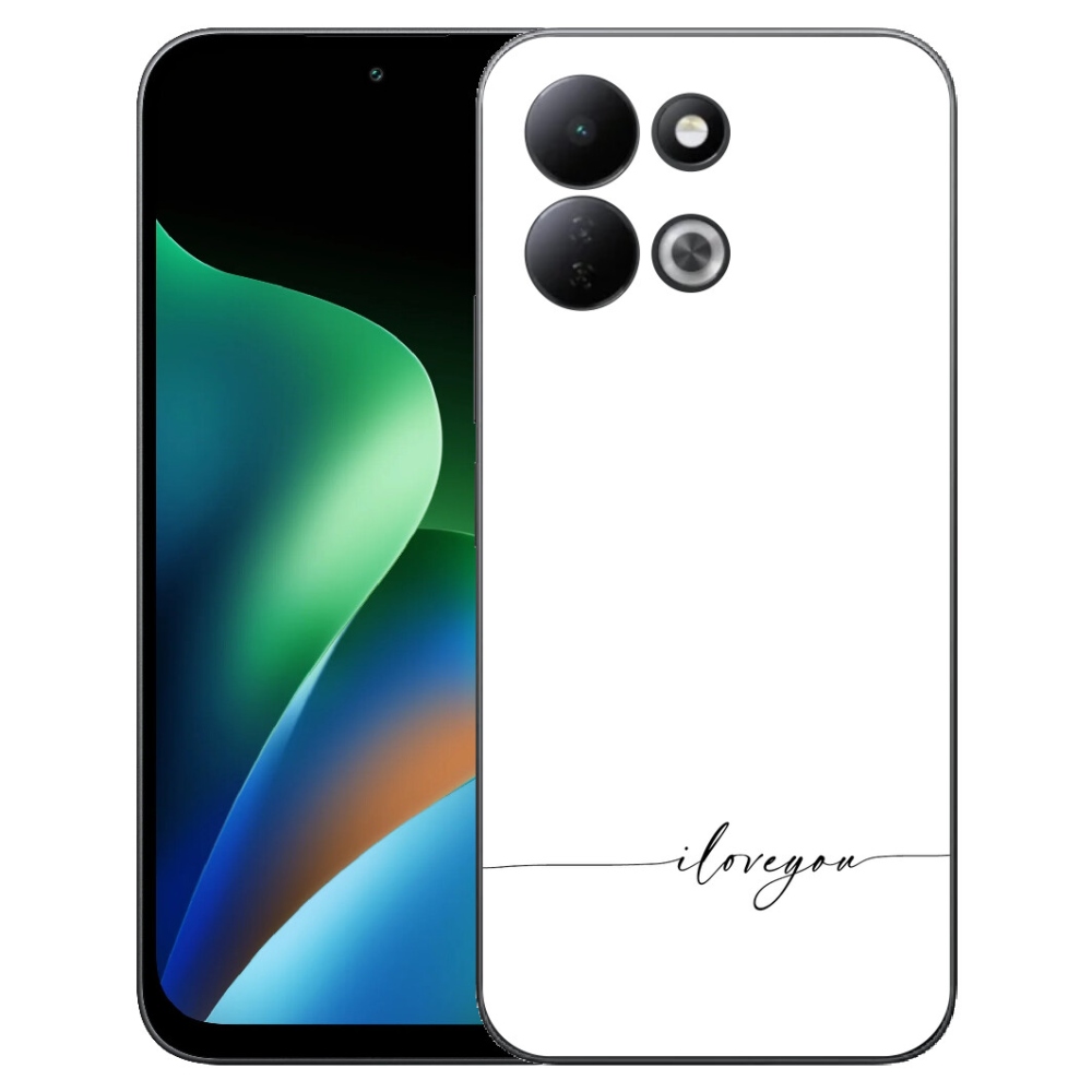 Gelový kryt mmCase na Xiaomi Redmi 17 4G/5G - I love you bílé pozadí
