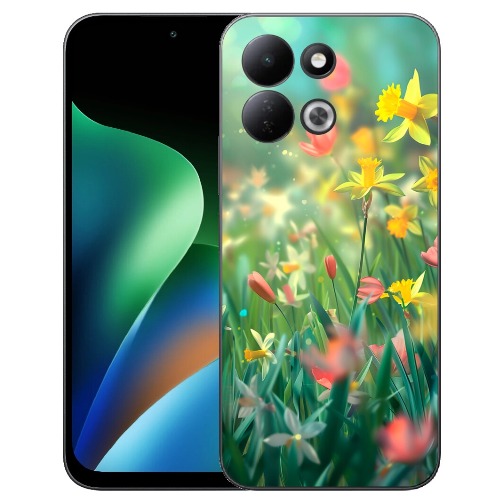 Gelový kryt mmCase na Xiaomi Redmi 17 4G/5G - jarní květy