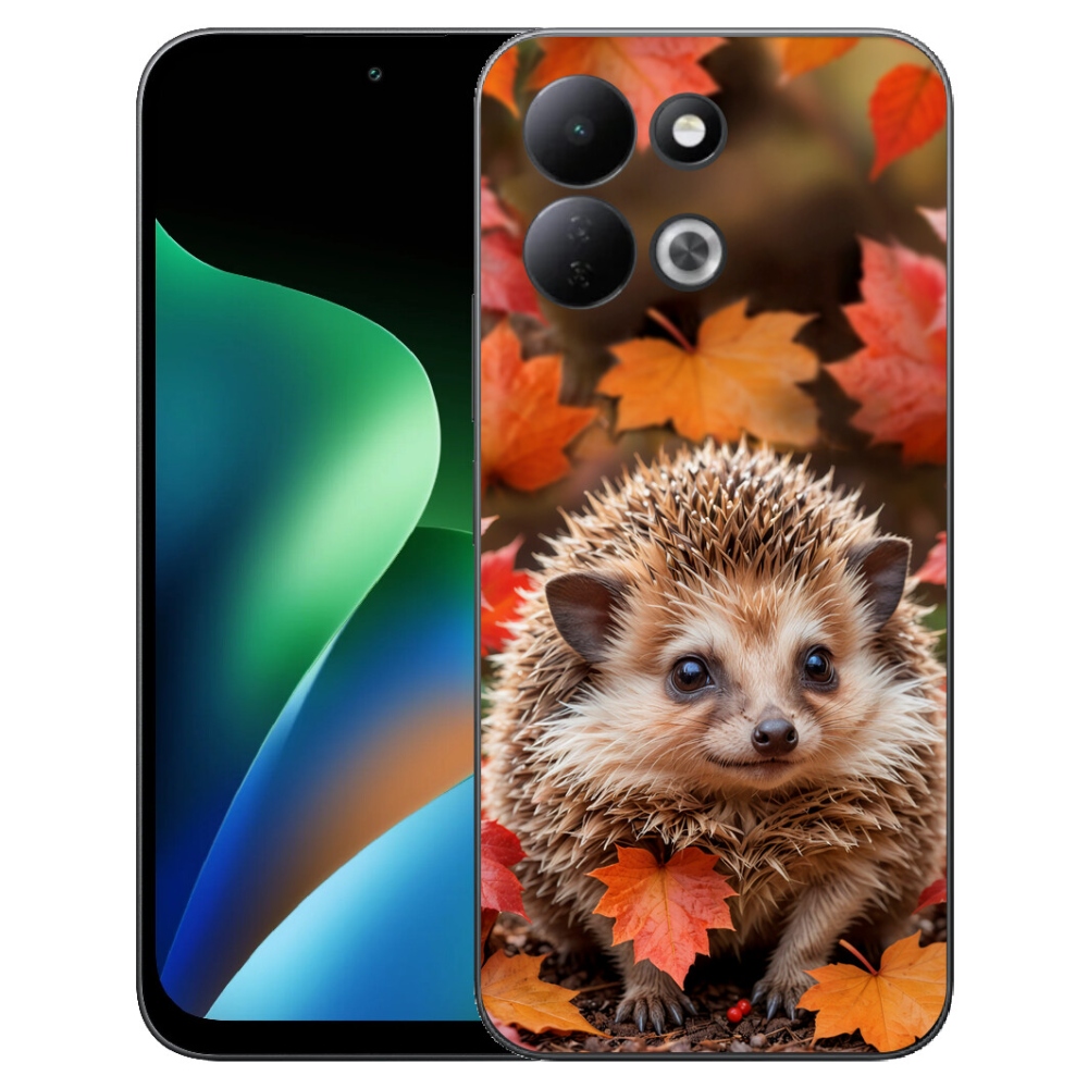 Gelový kryt mmCase na Xiaomi Redmi 17 4G/5G - ježek v listí