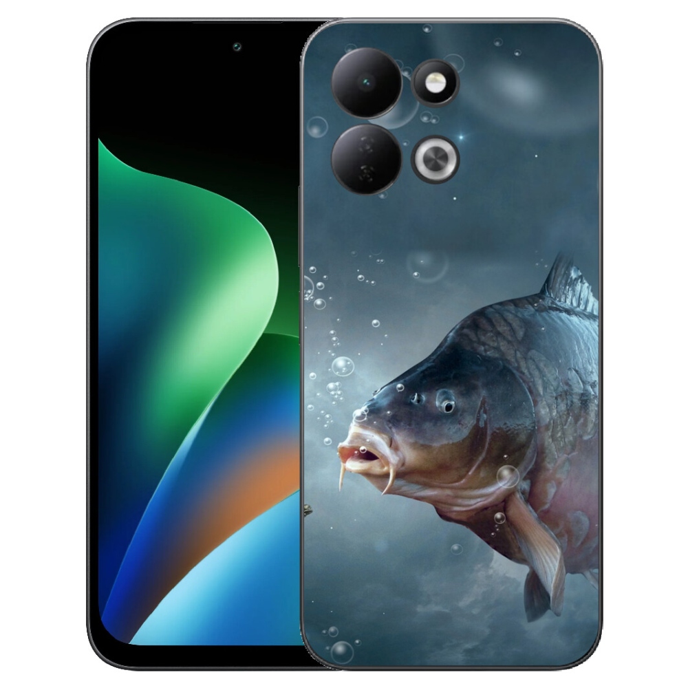 Gelový kryt mmCase na Xiaomi Redmi 17 4G/5G - kapr a bublinky