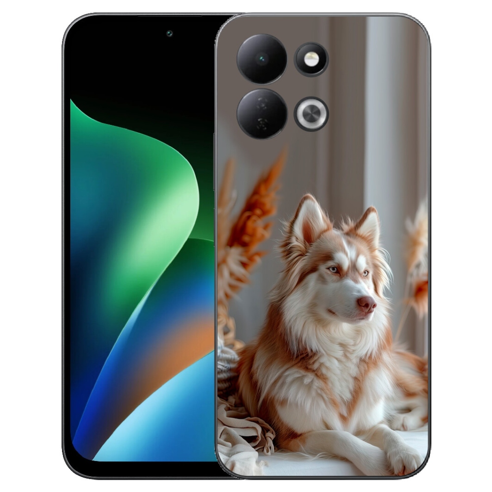 Gelový kryt mmCase na Xiaomi Redmi 17 4G/5G - klidný sibiřský husky