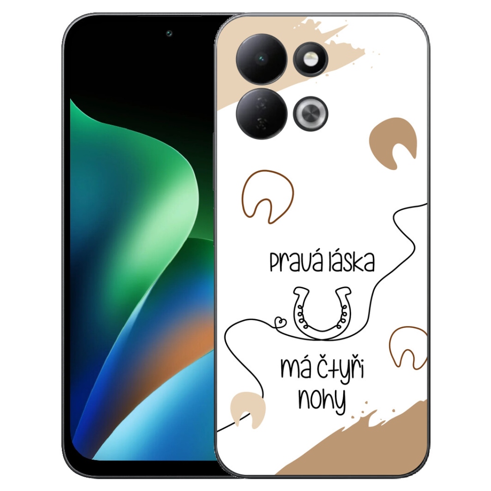 Gelový kryt mmCase na Xiaomi Redmi 17 4G/5G - koňský motiv bílé pozadí