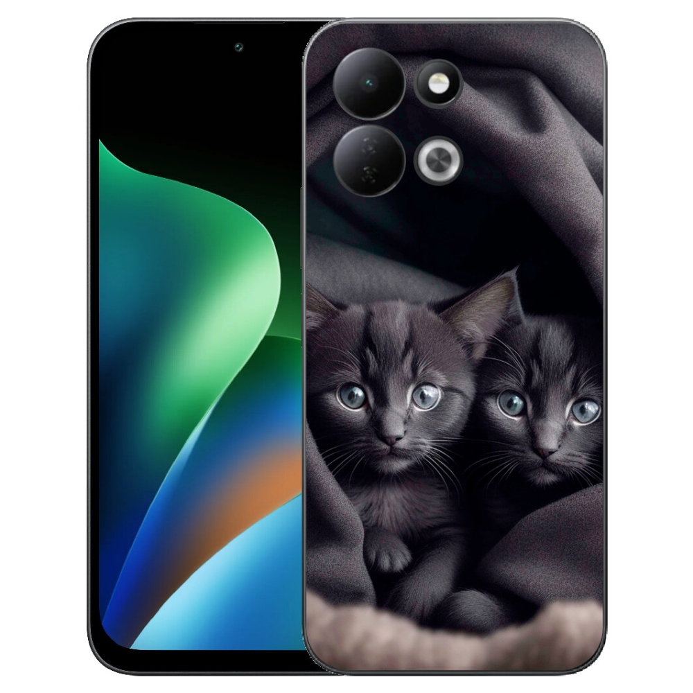 Gelový kryt mmCase na Xiaomi Redmi 17 4G/5G - kočičí duo