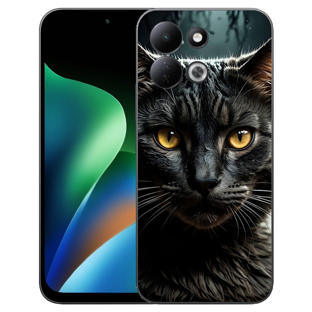 Gelový kryt mmCase na Xiaomi Redmi 17 4G/5G - kočičí pohled 3