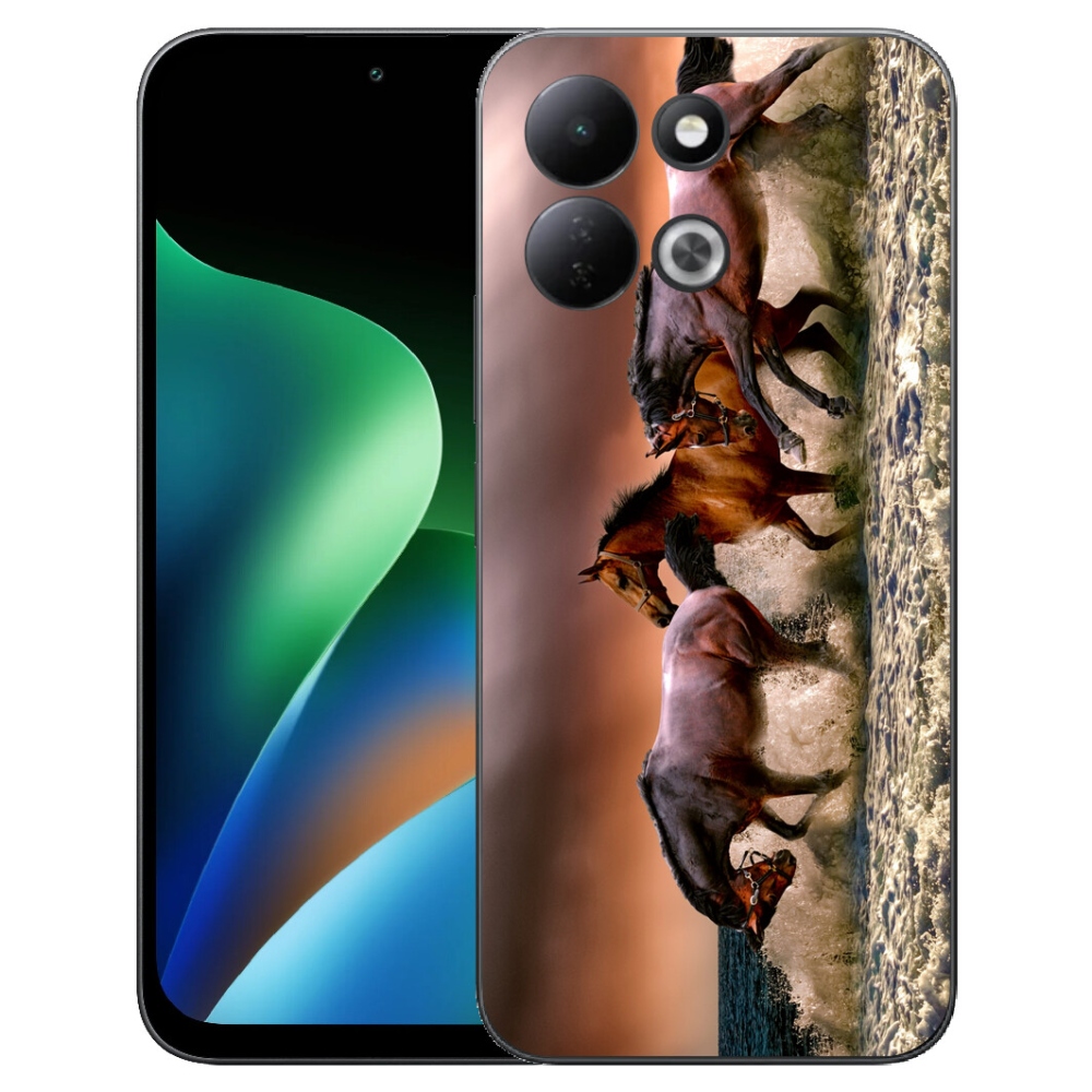 Gelový kryt mmCase na Xiaomi Redmi 17 4G/5G - koně 1