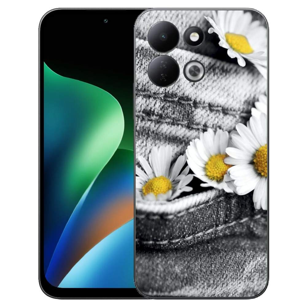 Gelový kryt mmCase na Xiaomi Redmi 17 4G/5G - kopretiny