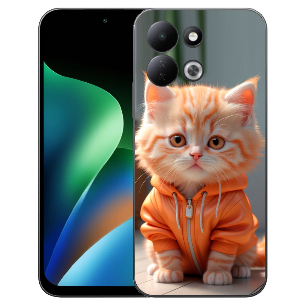 Gelový kryt mmCase na Xiaomi Redmi 17 4G/5G - kotě v mikině