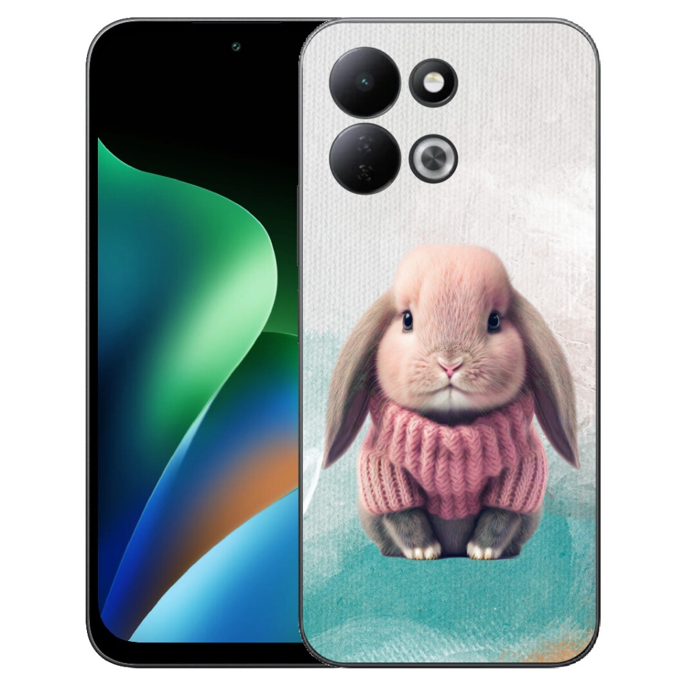 Gelový kryt mmCase na Xiaomi Redmi 17 4G/5G - králíček ve svetru