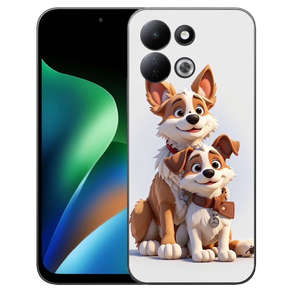 Gelový kryt mmCase na Xiaomi Redmi 17 4G/5G - kreslení psi