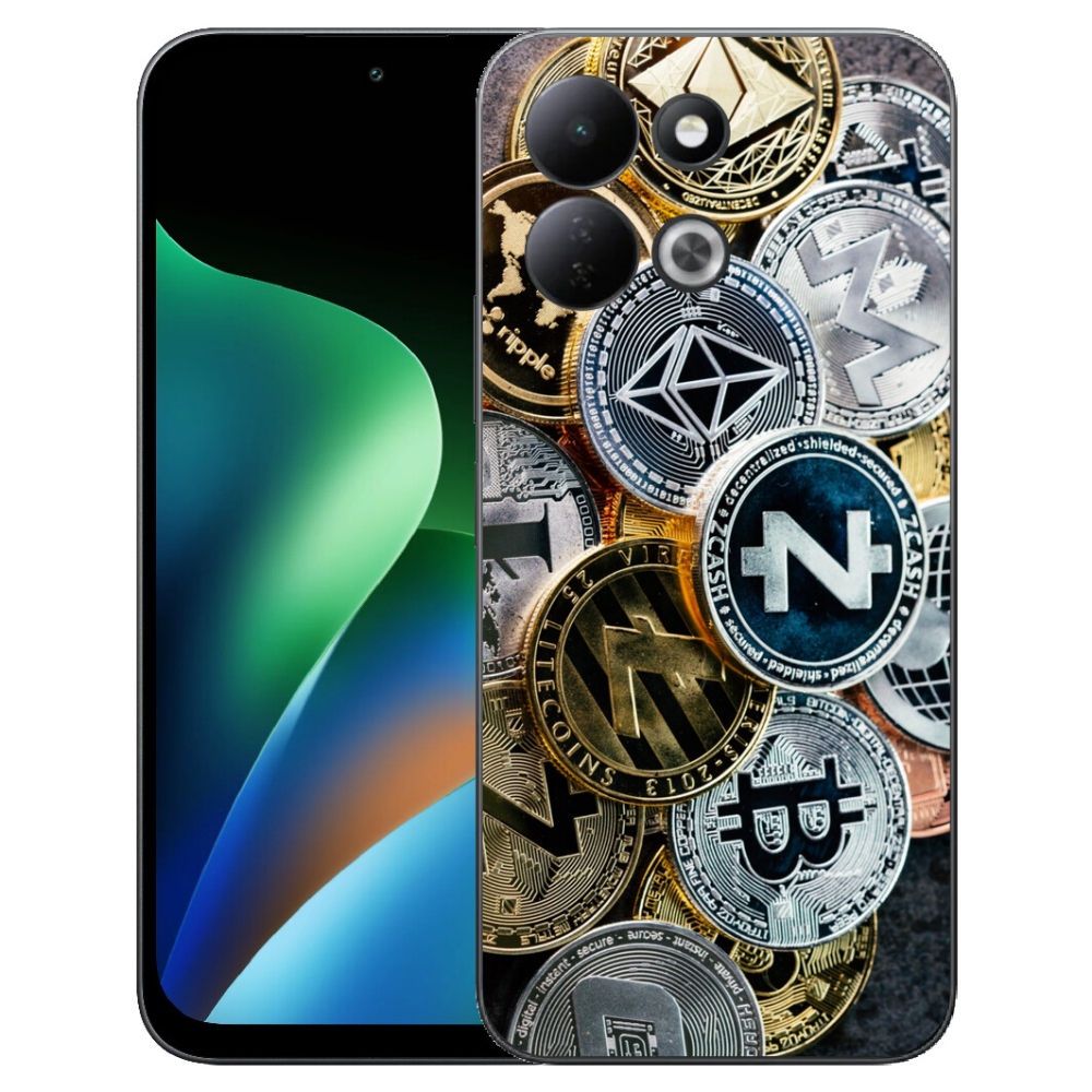 Gelový kryt mmCase na Xiaomi Redmi 17 4G/5G - kryptoměny