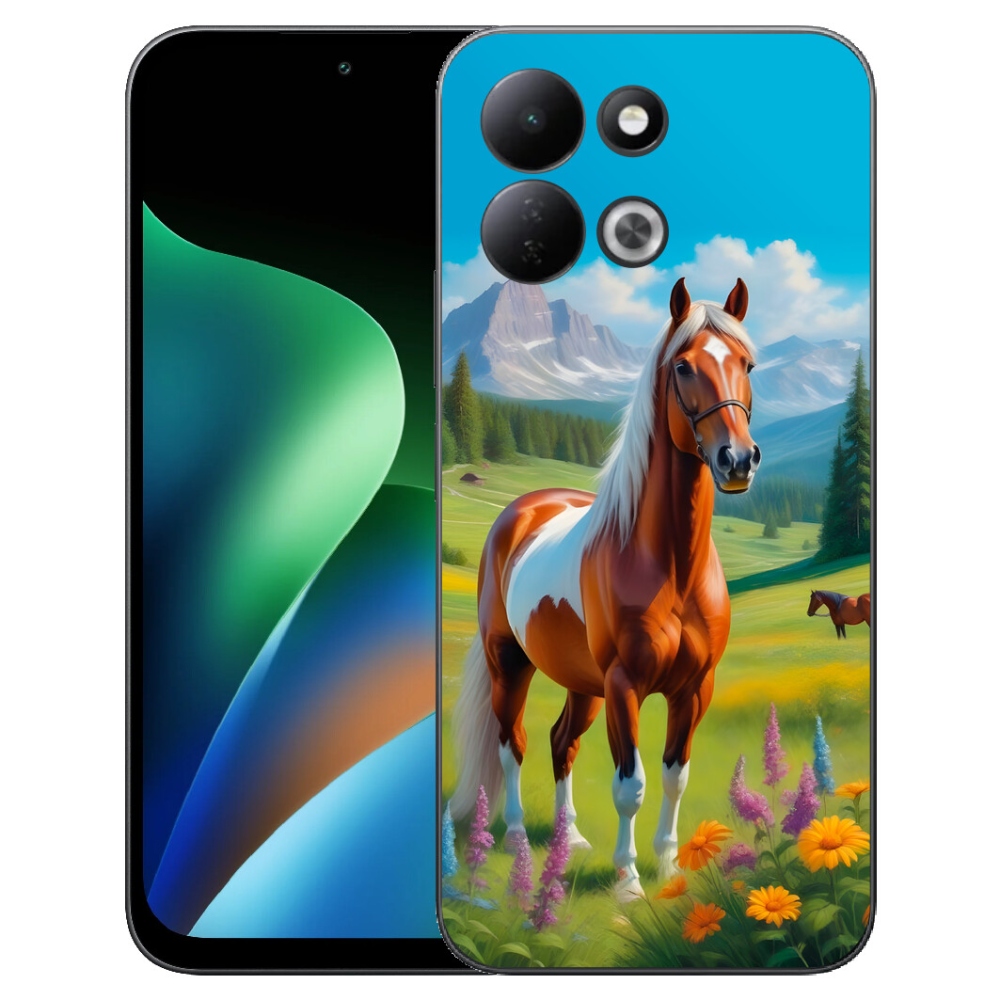 Gelový kryt mmCase na Xiaomi Redmi 17 4G/5G - kůň na louce