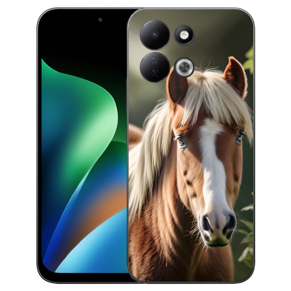 Gelový kryt mmCase na Xiaomi Redmi 17 4G/5G - kůň se světlou hřívou