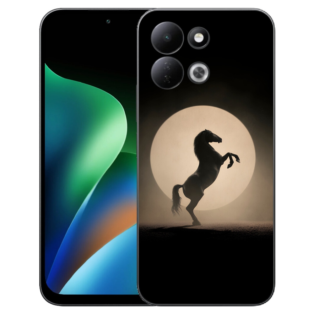 Gelový kryt mmCase na Xiaomi Redmi 17 4G/5G - kůň v siluetě