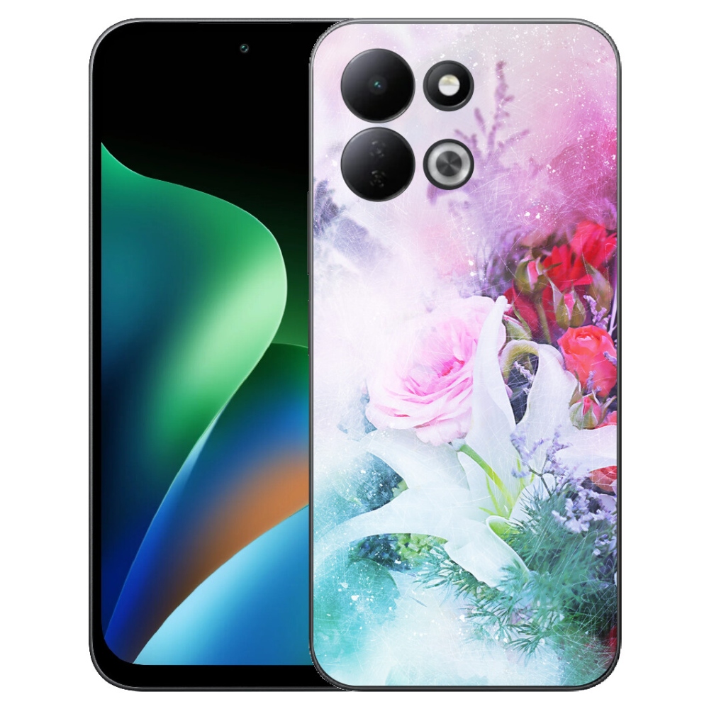 Gelový kryt mmCase na Xiaomi Redmi 17 4G/5G - květiny 4