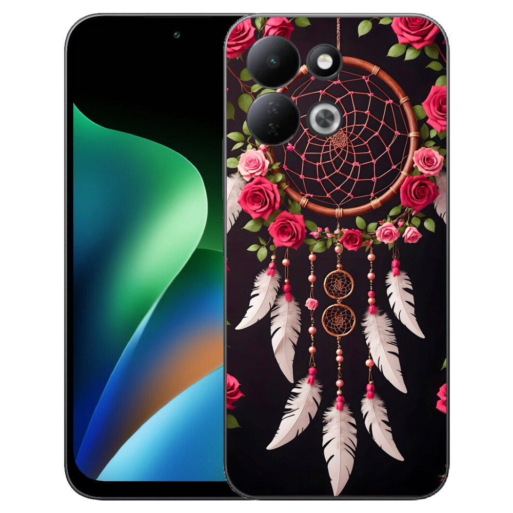 Gelový kryt mmCase na Xiaomi Redmi 17 4G/5G - lapač snů s růžemi