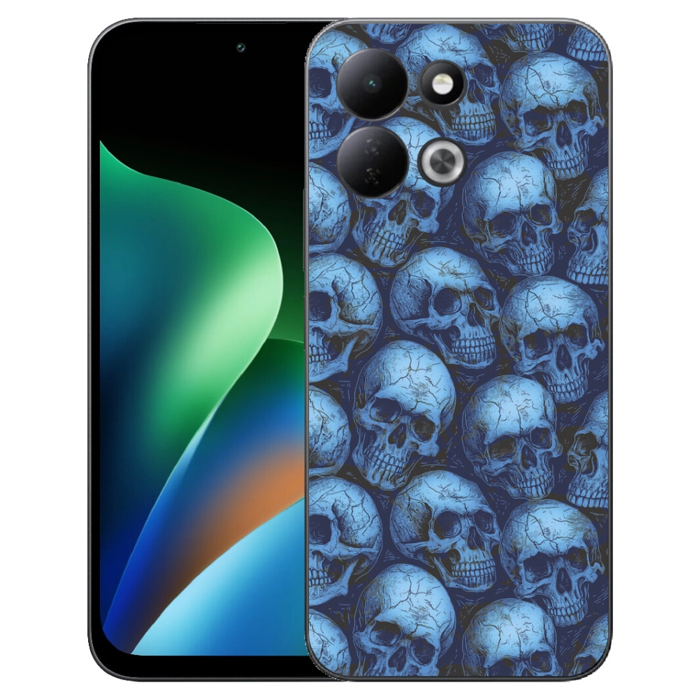 Gelový kryt mmCase na Xiaomi Redmi 17 4G/5G - lebky
