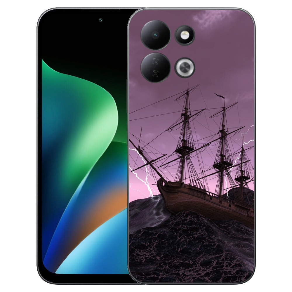 Gelový kryt mmCase na Xiaomi Redmi 17 4G/5G - loď v bouři