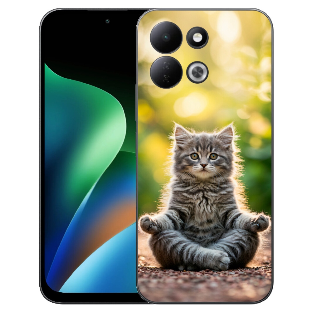 Gelový kryt mmCase na Xiaomi Redmi 17 4G/5G - meditující kotě