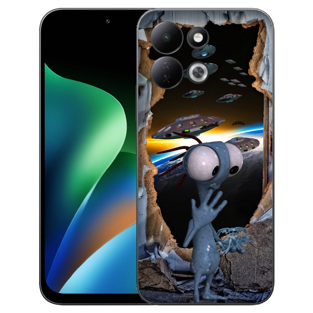 Gelový kryt mmCase na Xiaomi Redmi 17 4G/5G - mimozemšťan