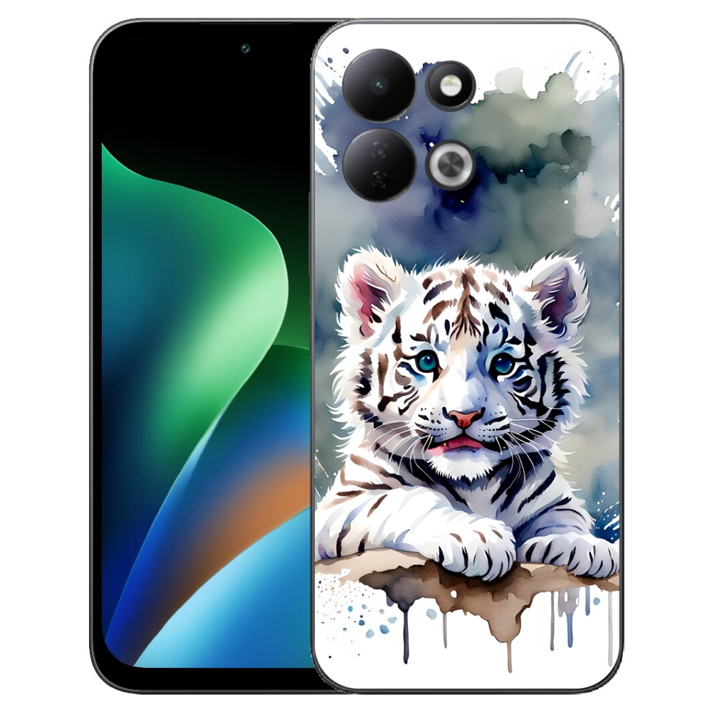 Gelový kryt mmCase na Xiaomi Redmi 17 4G/5G - mládě bílého tygra