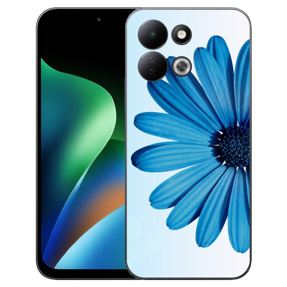 Gelový kryt mmCase na Xiaomi Redmi 17 4G/5G - modrá kopretina