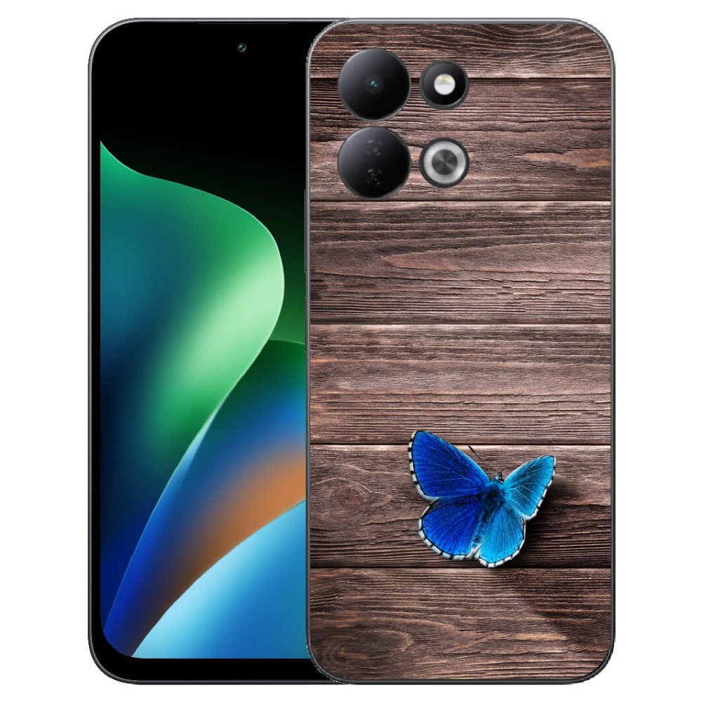 Gelový kryt mmCase na Xiaomi Redmi 17 4G/5G - modrý motýl 1