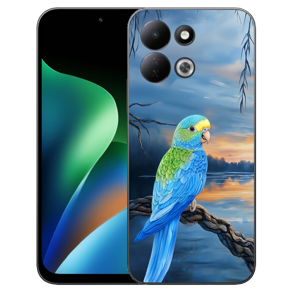 Gelový kryt mmCase na Xiaomi Redmi 17 4G/5G - modrý papoušek