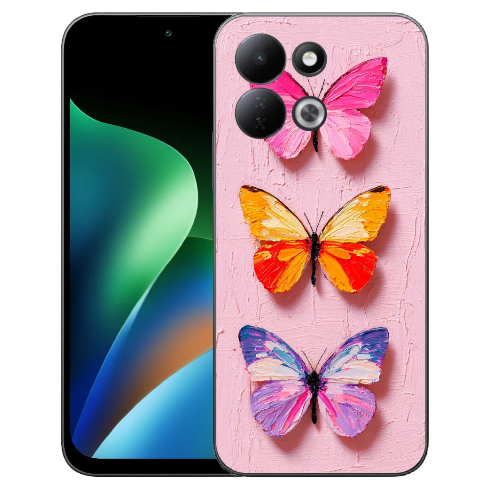 Gelový kryt mmCase na Xiaomi Redmi 17 4G/5G - motýlí trojice