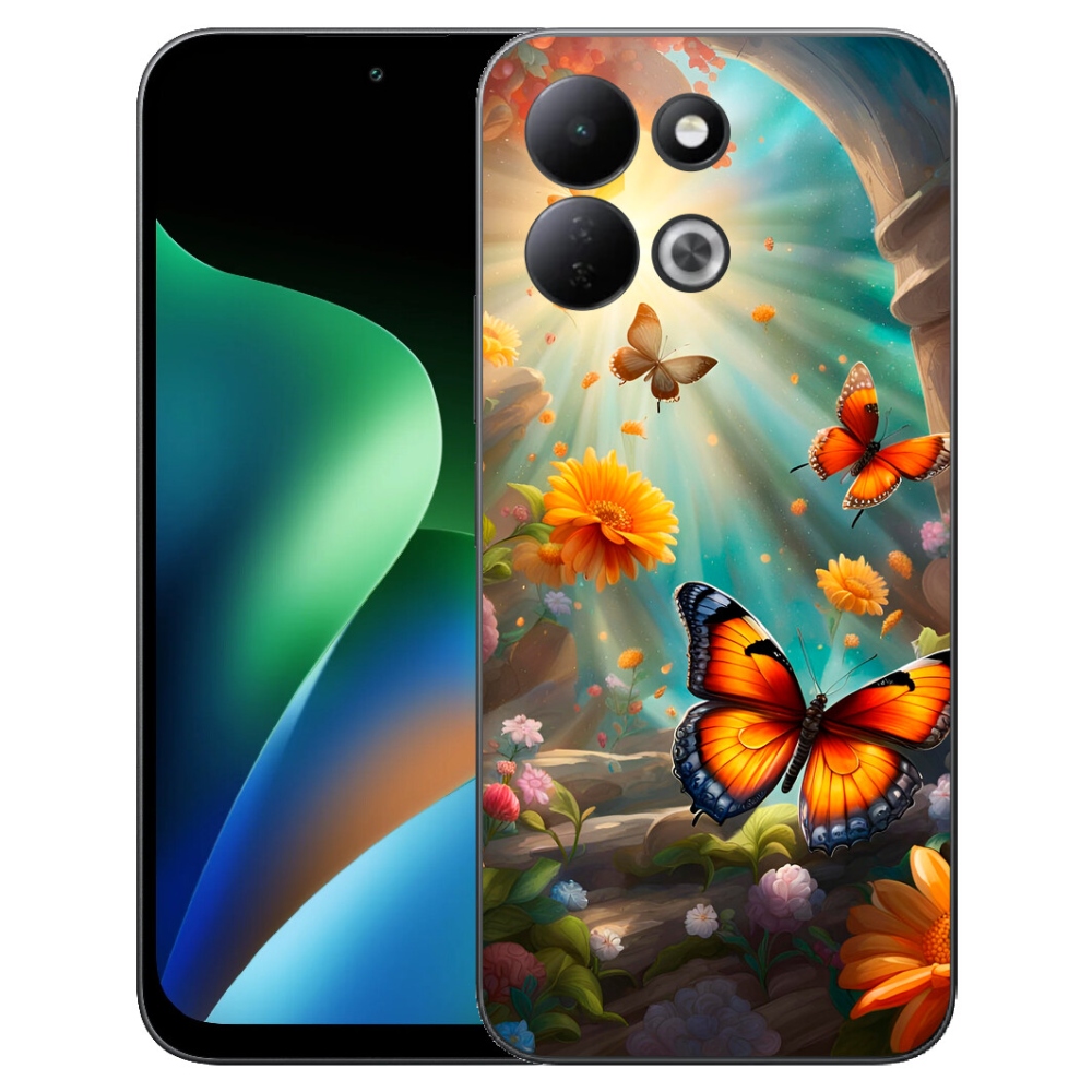Gelový kryt mmCase na Xiaomi Redmi 17 4G/5G - motýlí zahrada 2